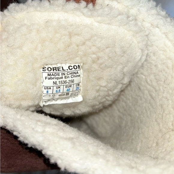 Sorel brown lace-up winter boots women's 8 - Picture 5 of 16